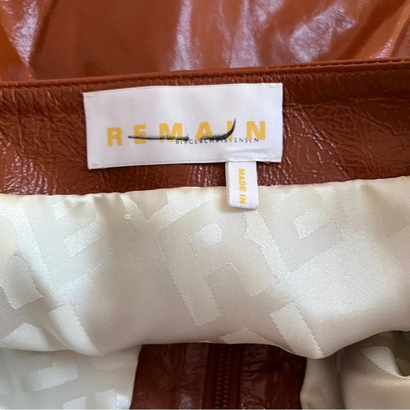 New Remain Birger Christensen Katy Leather Mini Skirt size 4 - Picture 5 of 7